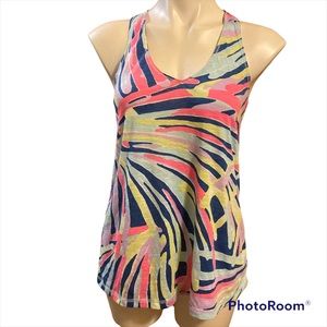 LILY PULITZER luxletics Anisa Indigo Sea Dreamin’ colorful print tank top